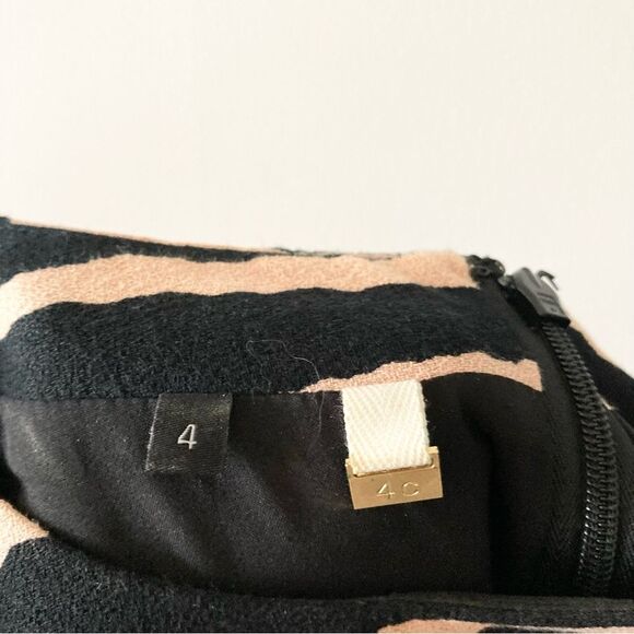 Anthropologie 4C sleeveless dress in tan and black zebra print 4 - Picture 2 of 4